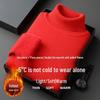 Autumn/Winter 2025 Men's High-Neck Wool Blend Plush-Lined Sweater