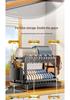 Multifunctional Kitchen Dish and Bowl Organizer Rack with Draining and Chopstick Storage