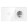 157 European Touch Switch & German Socket with Integrated Glass Panel for Homes