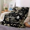 Nighttime Floral Moth Dreams Cozy Customizable Blanket Customize Your Name Durable Comfort For Sofa Couch Office Bed Picnics Four Seasons Universal