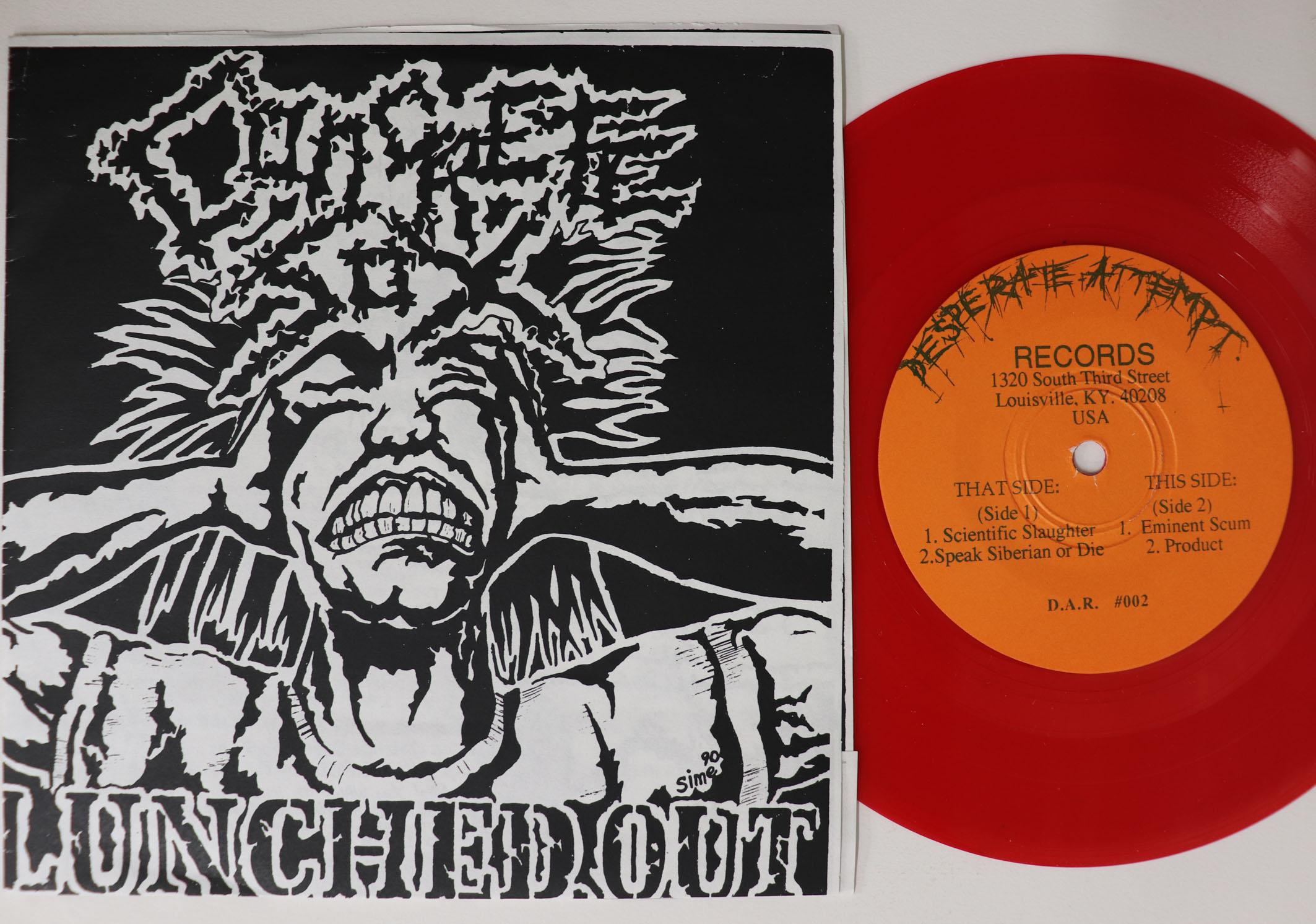 

7inch Record CONCRETE SOX Lunched Out DAR002 DESPERATE ATTE 1990 US Rock Used