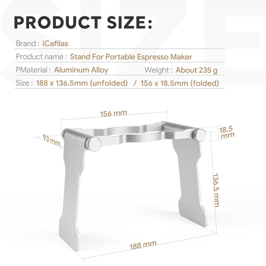 Foldable Coffee Drip Rack, Wireless Electric Portable Espresso Machine Aluminum Alloy Rack, Coffee Machine Bracket Accessories.