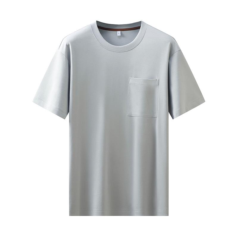Men's Lightweight Pure White Pocket T-shirt - Short-Sleeve, Cool & Trendy Summer Top