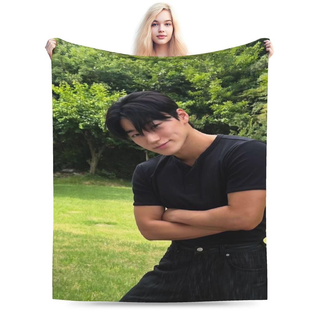 Kpop A-AteezS Blanket Soft Comfortable Plush Bedding Throws For Girls Boys Outdoor Flannel Bedspread Bed Cover