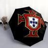 1 PC Automatic Folding Umbrella - Portugal National Football Logo Pattern, Portable & Foldable Design with 8 Ribs, Christmas Birthday Gifts