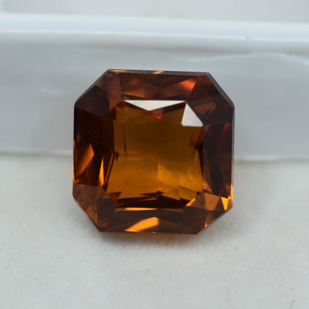 Square Cut 7.95 Ct Natural Ceylon Sapphire Orange Rare Loose Gemstone