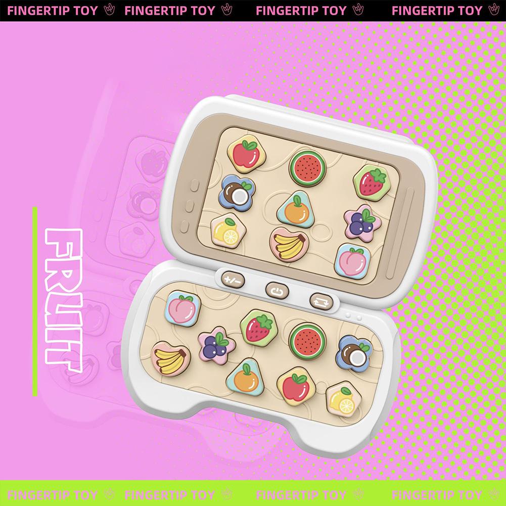 

Fast Push Handheld Puzzle Game Quick Push Game Light Up Reaction Training Toy Interactive Finger Dance Game Machine Gifts For Kids Fruit finger dance machine