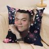 J-JYP Meme Cushion Cover Soft Plush Fabric Double-Sided Printed Sofa Cushion Cover for All Seasons Home Decor Gift