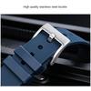 Weiches Gummi-Uhrenarmband Für Cartier Sandoz Santos 100 Silikon Herren Damen Uhrenarmband 20mm 23mm Edelstahl-Schnalle Zubehör