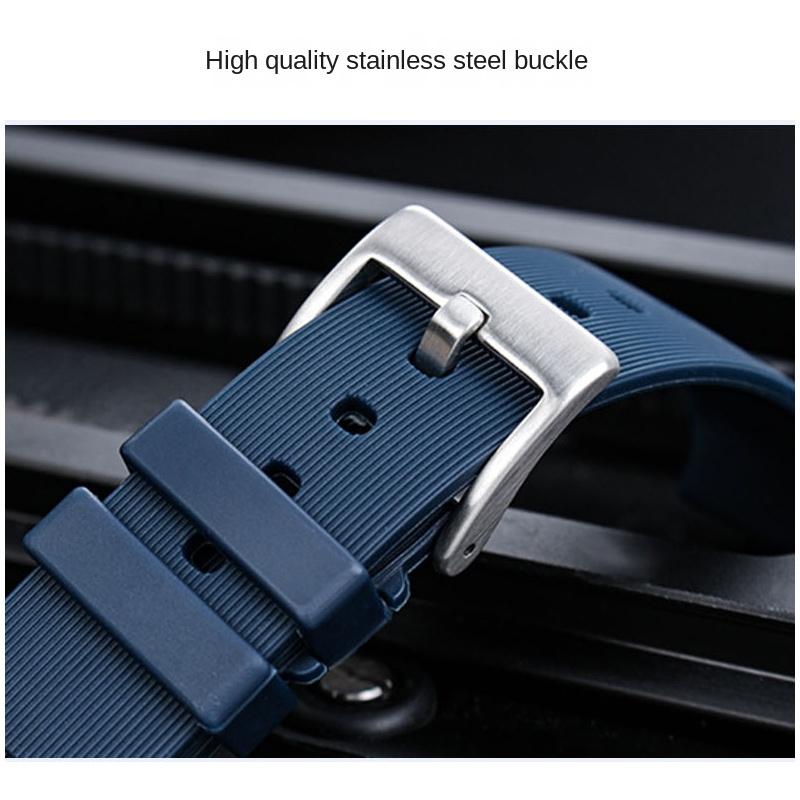Weiches Gummi-Uhrenarmband Für Cartier Sandoz Santos 100 Silikon Herren Damen Uhrenarmband 20mm 23mm Edelstahl-Schnalle Zubehör