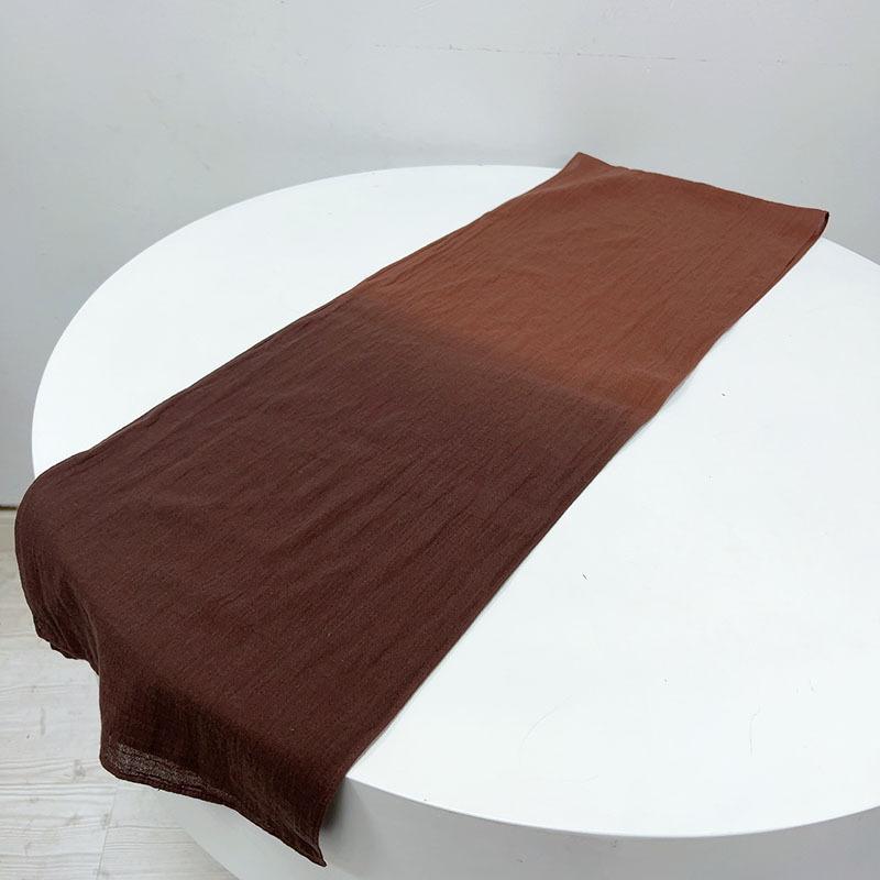 Spring And Summer Linen Tie-Dyed Silk Scarf, Thin Breathable Thin And Narrow Small Scarf With Characteristic Beveled Yarn Two-Color Optional