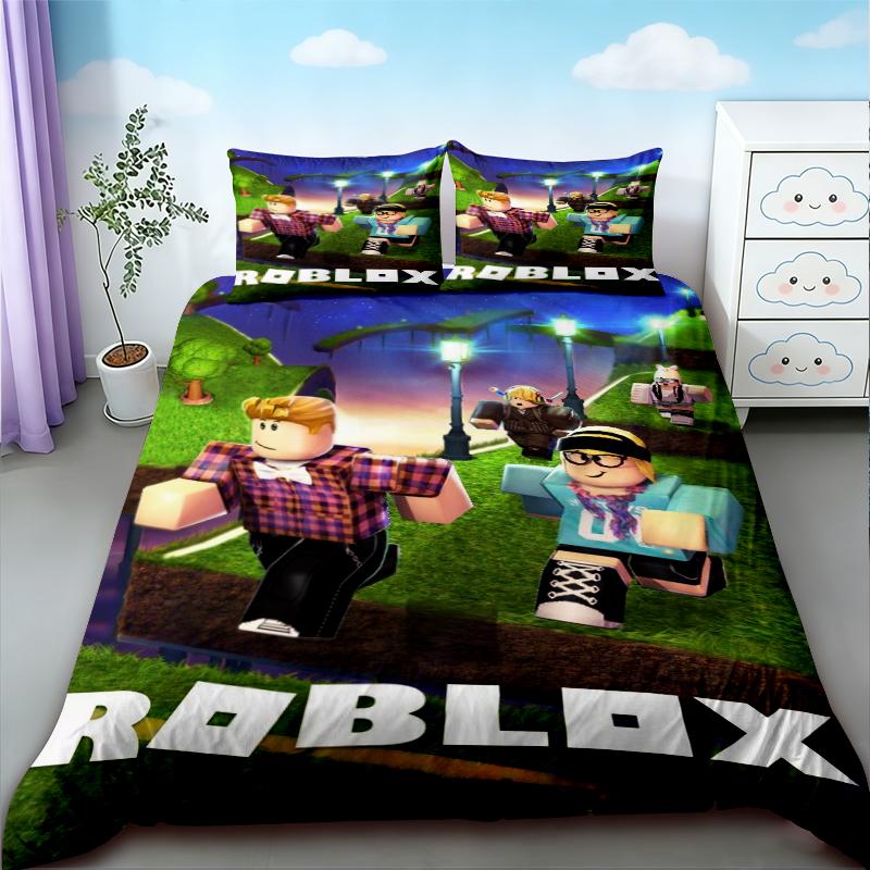 Duvet Cover Roblox Cartoon Bedding Set Quilt Cover For Children Teens Bedroom Decor Dormitory Holiday Gifts Queen King