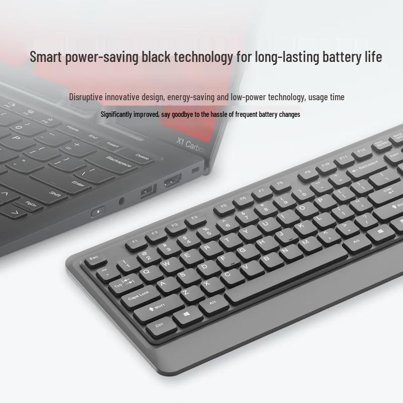 Lenovo KM210 Pro Wireless Keyboard Mouse Combo with Think Red Dot