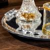 Glass Incenses Holder Set With Golden Arabic Pattern Flower Burners And Mirrored Tray Jar Tongs Spiritual Gathering Kits