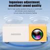   Projector 1080p Diffuse Reflection Imaging Support 23 Languages HD Projector with Spkers Yellow