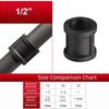 New Black Pipe Fittings Malleable Iron Elbow Pipe Connection 1/2'' 3/4'' 1'' Threaded Decor Furniture