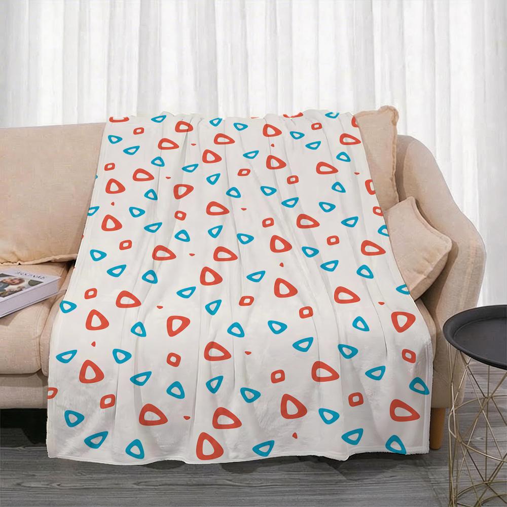 Macaronpolkadot Throw Lightweight 240G Flannel Blanket Soft Skin-Friendly For Summer Cooling
