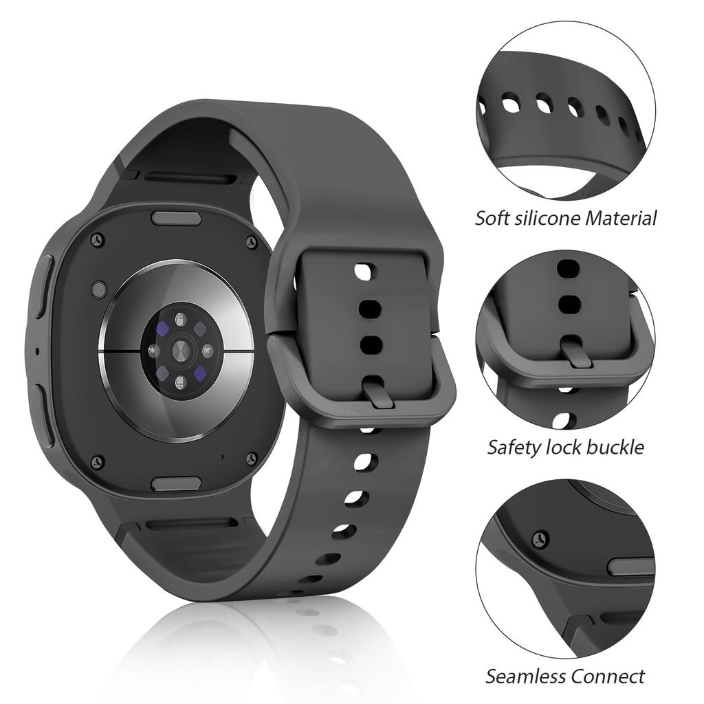 Official Silicone Strap for Samsung Galaxy Watch 8 44mm 40mm/8 Classic 46mm Band Breathable Wristband Sport Bracelet Accessories