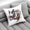 Bull Terrier Dog Puppy Throw Pillow Case For 45x45cm 40x40cm 55x55cm 50x50cm 30x30cm Square Car Pillowcase Shell