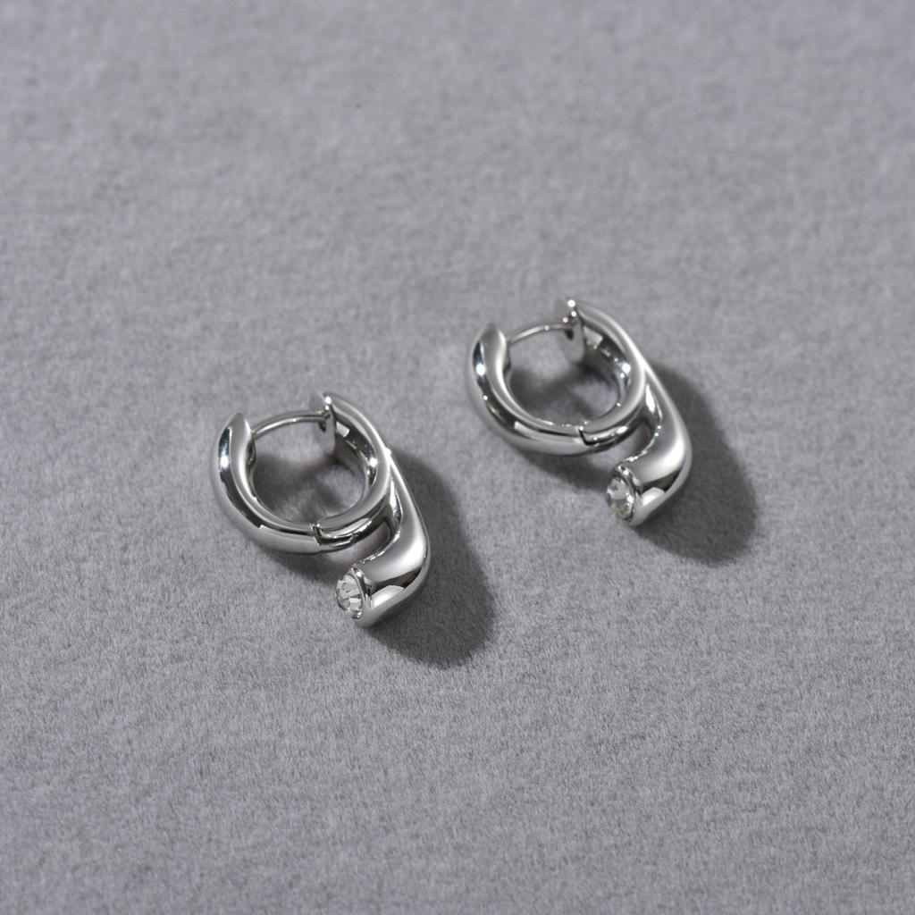 Nischenpersonalisierte 18K Echtgold-Inlay Zirkon Ohrstecker Ohrringe, Einzigartige Trend-Ohrringe