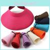 Summer Adult Fashion Straw Hat Foldable Uv Protection Sun Shading Function Women
