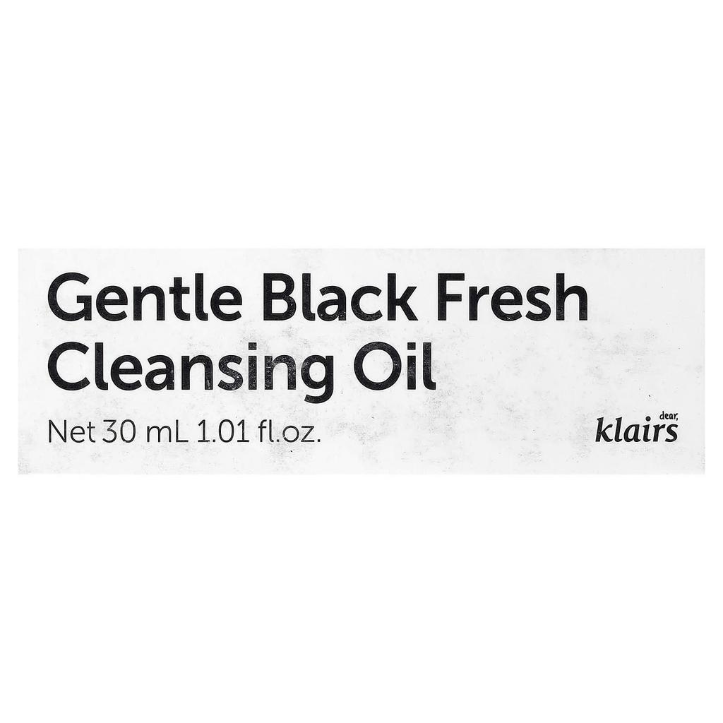 Klairs, Gentle Black Fresh Cleansing Oil, 30Ml (1.01Fl Oz)