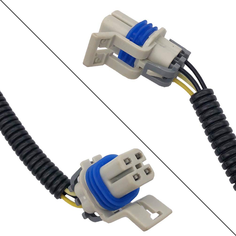 2pcs Grey O2 Oxygen Sensor Extension Square 4 Pin LS1 LS2 O2 Sensor Wire Harness Gray 24 Inches Long