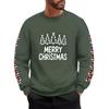 Men's And Women's Casual Christmas Printed Long-sleeved, Fleece Thick And Warm Round-neck Sweatshirts