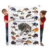 Turtle Blanket Gift Vintage Marine Animal Theme Decorative Flannel Blanket