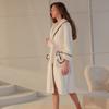 Women Thick Velvet Nightgowns Sexy V-neck Sleepshirts Porn Tie Up Lounge Clothing Comfortable Outer Robe