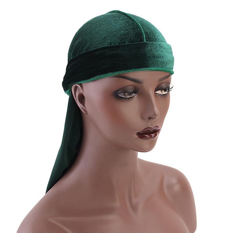 Uomo Donna Velluto Durag Turbante Cappello Bandana Chemioterapia Cappelli Sciarpa da Testa Pirata