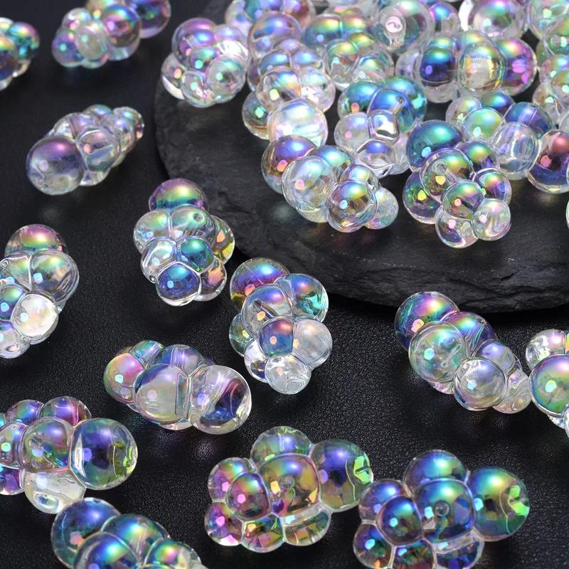 

Z22 10pcs 18x25mm Acrylic Exquisite Transparent AB Colour Clouds Spcer Beads Jewelry Exquisite Making Material DIY Accessories 18x25mm(10pcs)