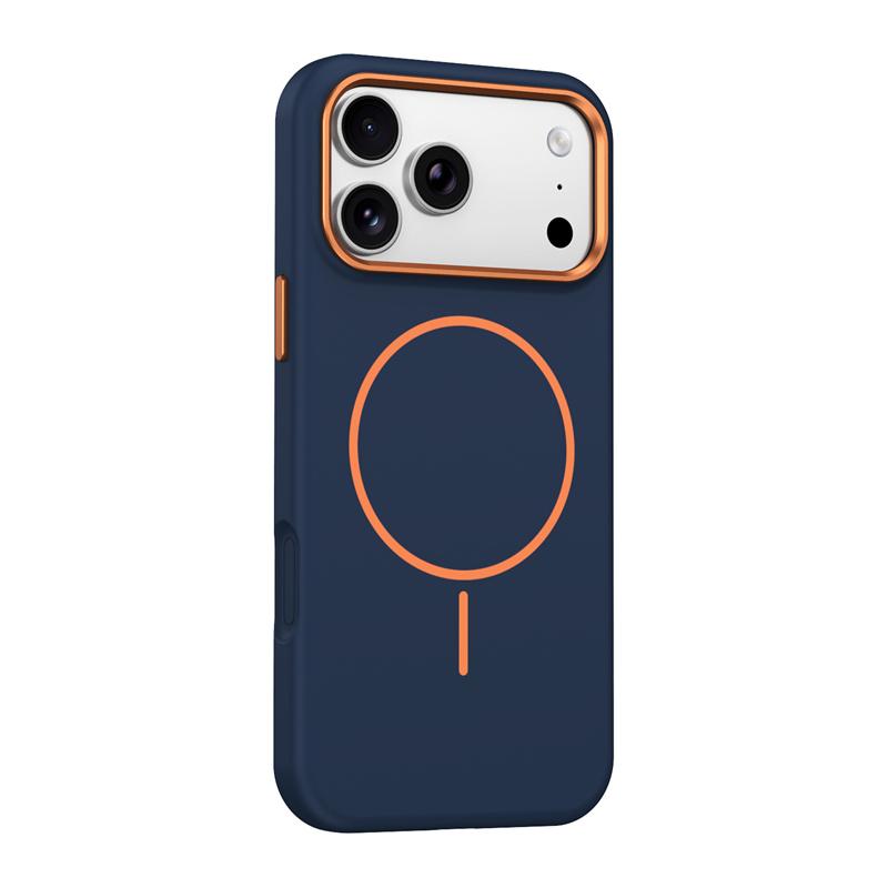 Luxury Matte Soft Magnetic Metal Lens Case For iPhone 14 15 16 17 18 Pro Max Plus For Magsafe Wireless Charge Shockproof Cover