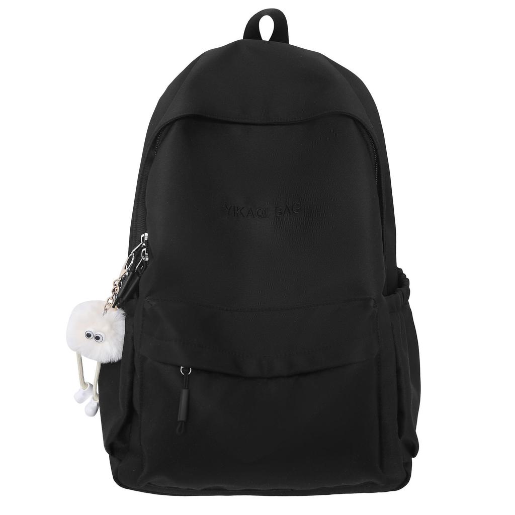 School Bag New Middle and High School Students Sweet Solid Color Large Capacity School Bag Casual Commuting Backpack Versatile Cute Simple Backpack