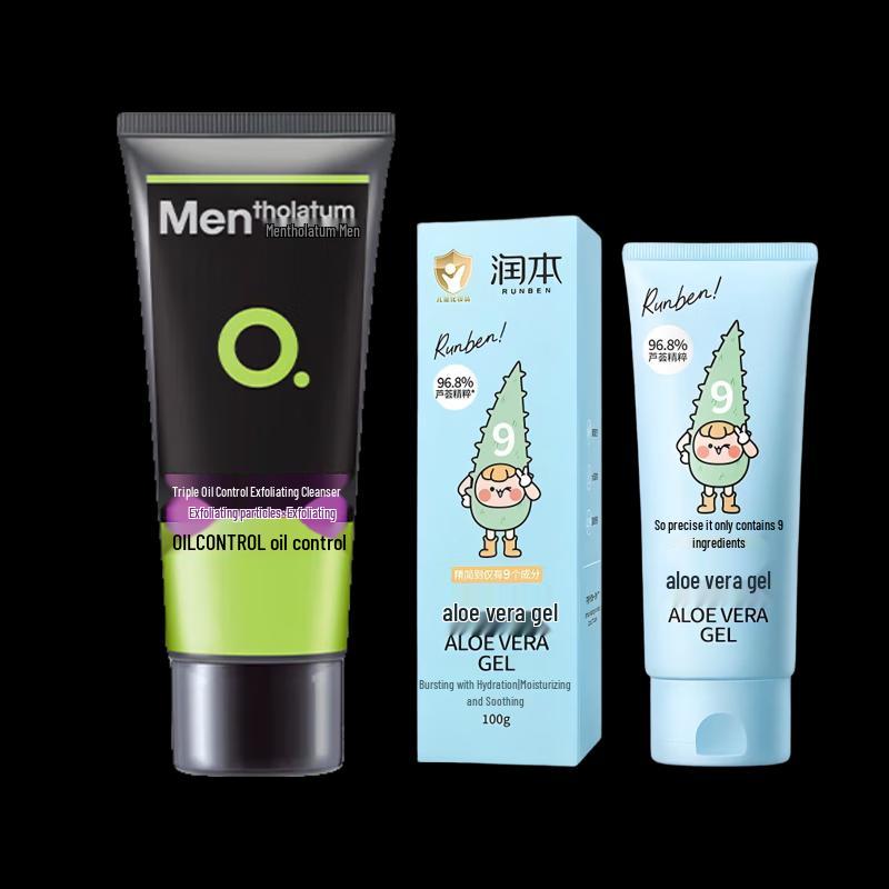 

Набор: Очищающее средство Mentholatum Triple Oil Control и гель с алоэ вера Runben