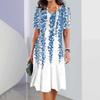 2025 Women's Dresses Floral Print Summer Elegant Dresses Female Short Sleeve Dress Fashion Casual Daily Clothes