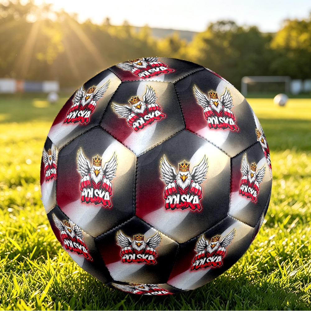 Poland Football Printed Size 5 Soccer Ball Wear Resistant Standard Adult Training Football Fan Gift for Indoor Outdoor Match Sports