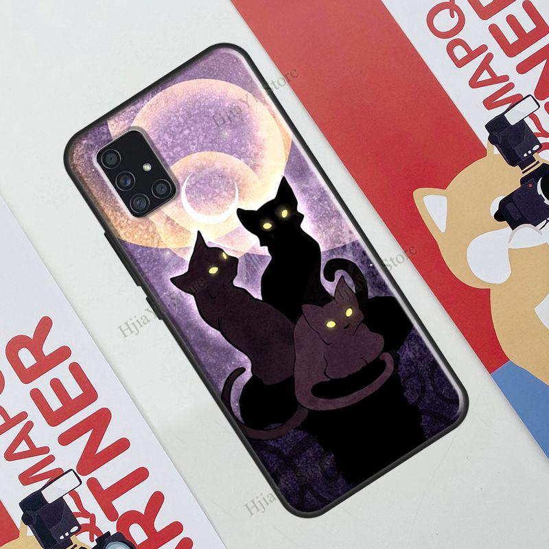 Чехол Witchy Black Cat для Samsung Galaxy A12 A22 A32 A42 A52 A72 A51 A71 A50 A70 A03S A21S A52S, чехол для телефона Samsung A10