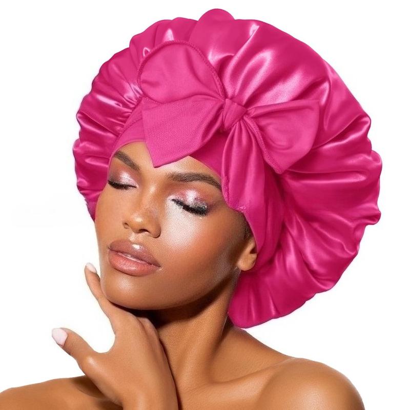 Satin Bonnet Silk Bonnet Adjustable Bonne for Sleeping Hair Bonnet with Tie Band Bonnets for Women Men Hair Wrap