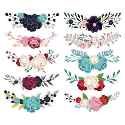 Elegante Blumen Design Patches für T-Shirt Applikation Dekor für Kleidung Aufkleber DIY handgemachte Parches