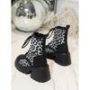 2025 Fall New Arrival Leopard Print Chunky Heel Ankle Boots for Women Lace-Up Thick Sole British Style Plus Size Fashion Boots