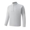 Maglione T-shirt Sportiva Monocolore da Uomo a Manica Lunga con Collo Rialzato e Mezza Zip Maglia Base