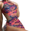 2025 Euro-American Lace-Up Cutout Bikini Three-Piece Swimsuit Set