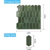 Long Hexagon Peel and Stick Tiles Backsplash,10-Sheet 3D Self Adhesive Wall Tile BackSplash 12 x 12 Inch for Kitchen,Bathroom(Green).