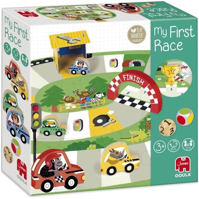 Jeu de société - GOULA - My first race - Course en bois - Apprentissage couleurs - 2 joueurs ou plus