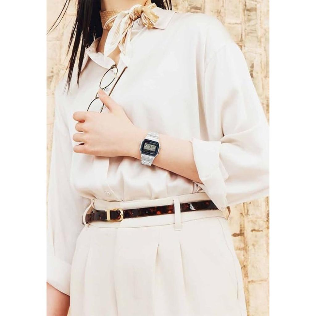 Casio A158WA-1JH Digital Watch - Classic Silver Metal Band - Direct from Japan