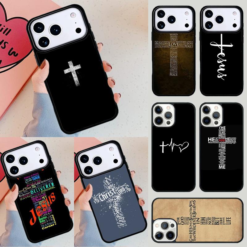 Bibelvers Jesus Christus Christliches Handyhülle Für iPhone 17 Air 14 15 13 12 Max Hülle Für Apple 16 16e 11 Pro Max Plus
