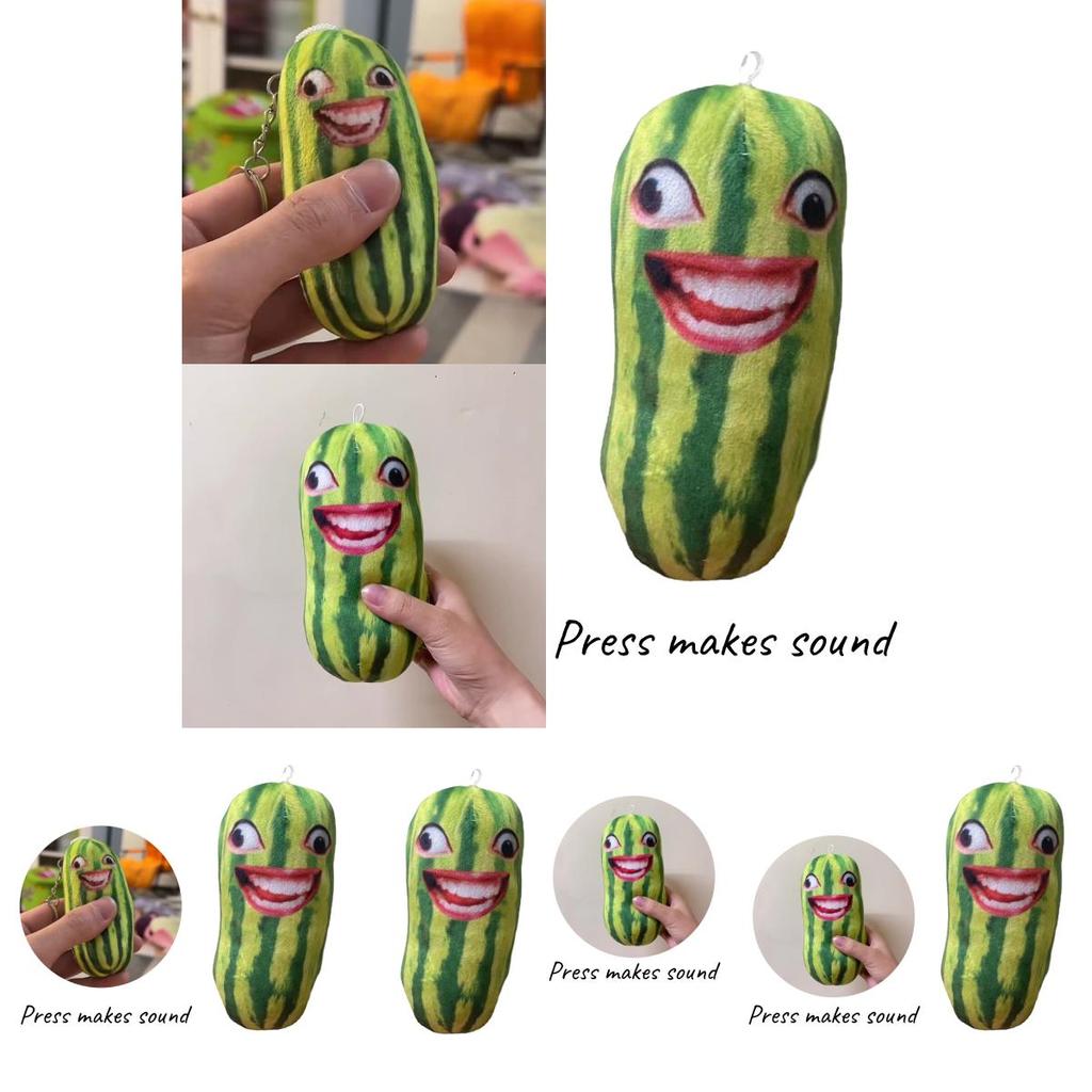 Talking Watermelon Slice Plush Toy Adorable Pp Cotton Stuffed Animal For Kids And Adults
