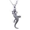 Meier Personalized retro gothic style tripod gecko three-dimensional pendant hip hop punk stainless steel necklace