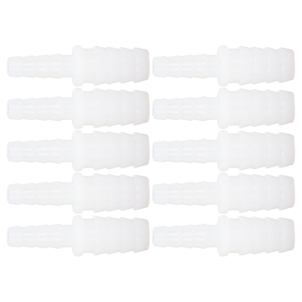 10Pcs Hose Fitting PE Tube Connector Barb Reducer Joint Straight Through Set Kit